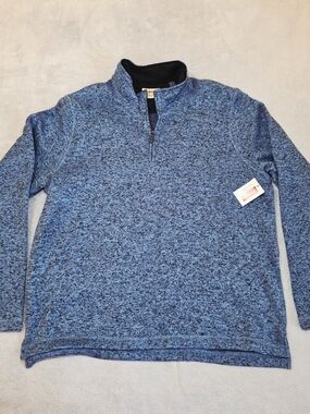 NWT Wrangler Authentics Quarter Zip Sweater Fleece L